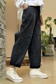 Duran Tab Barrel Leg Jean Black Denim 